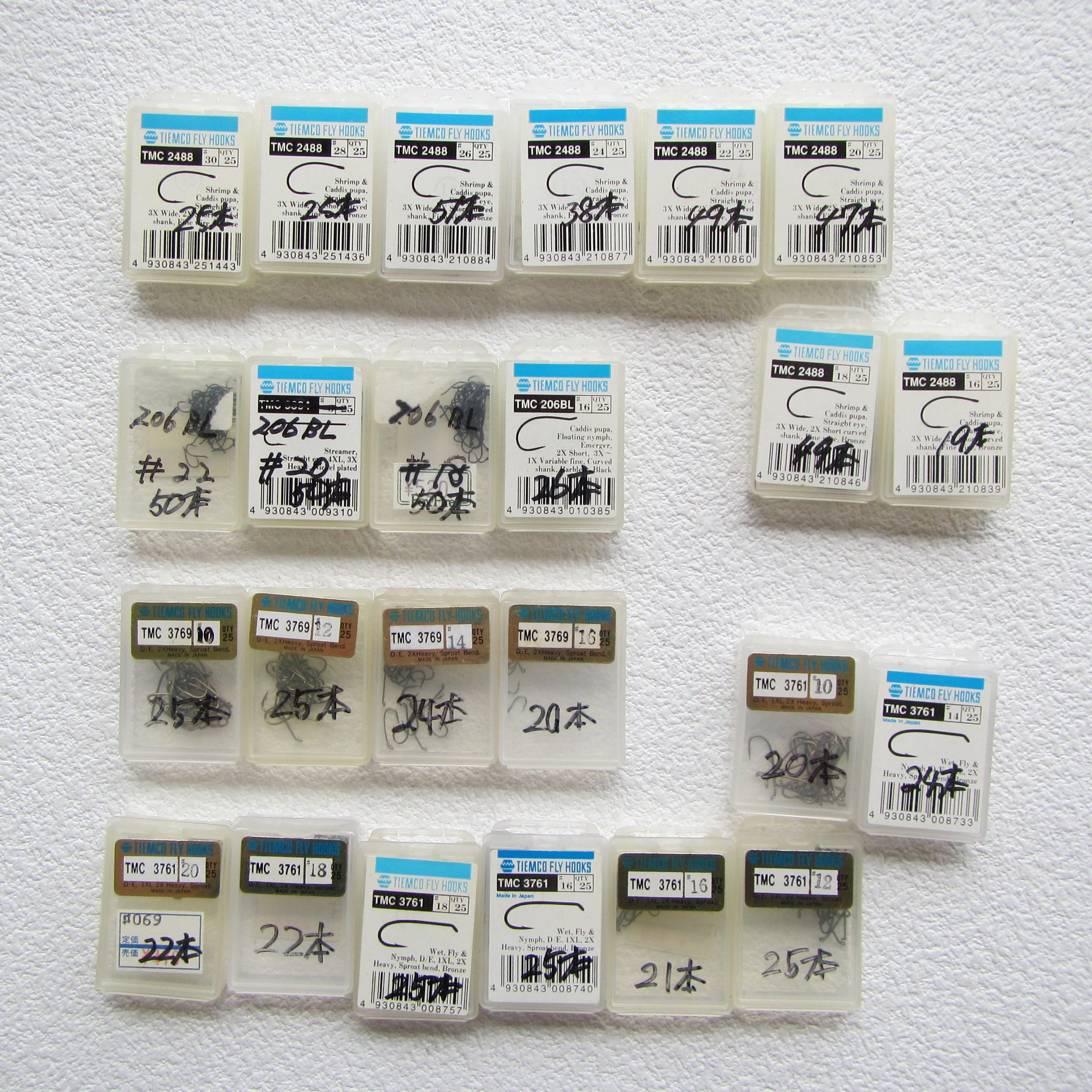 フック③ TMC（ウェット／ニンフ）725本セット